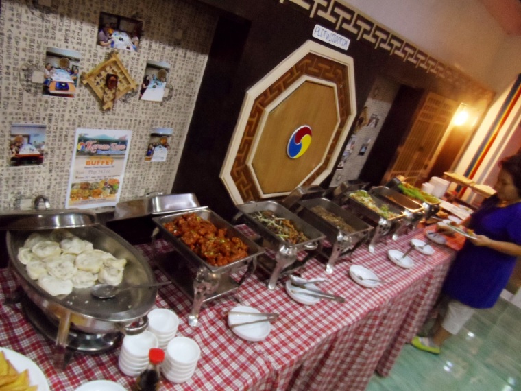 korean town buffet table